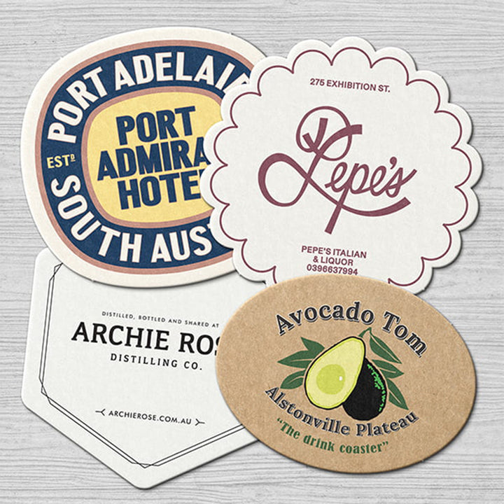 Custom Shape Drink Coasters | Unique Die-Cut Designs – Coaster Kings ...