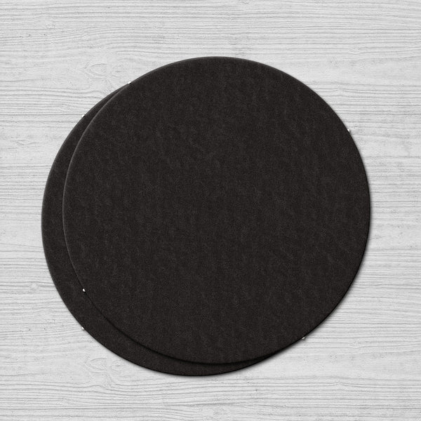 Plain Black Round Coaster